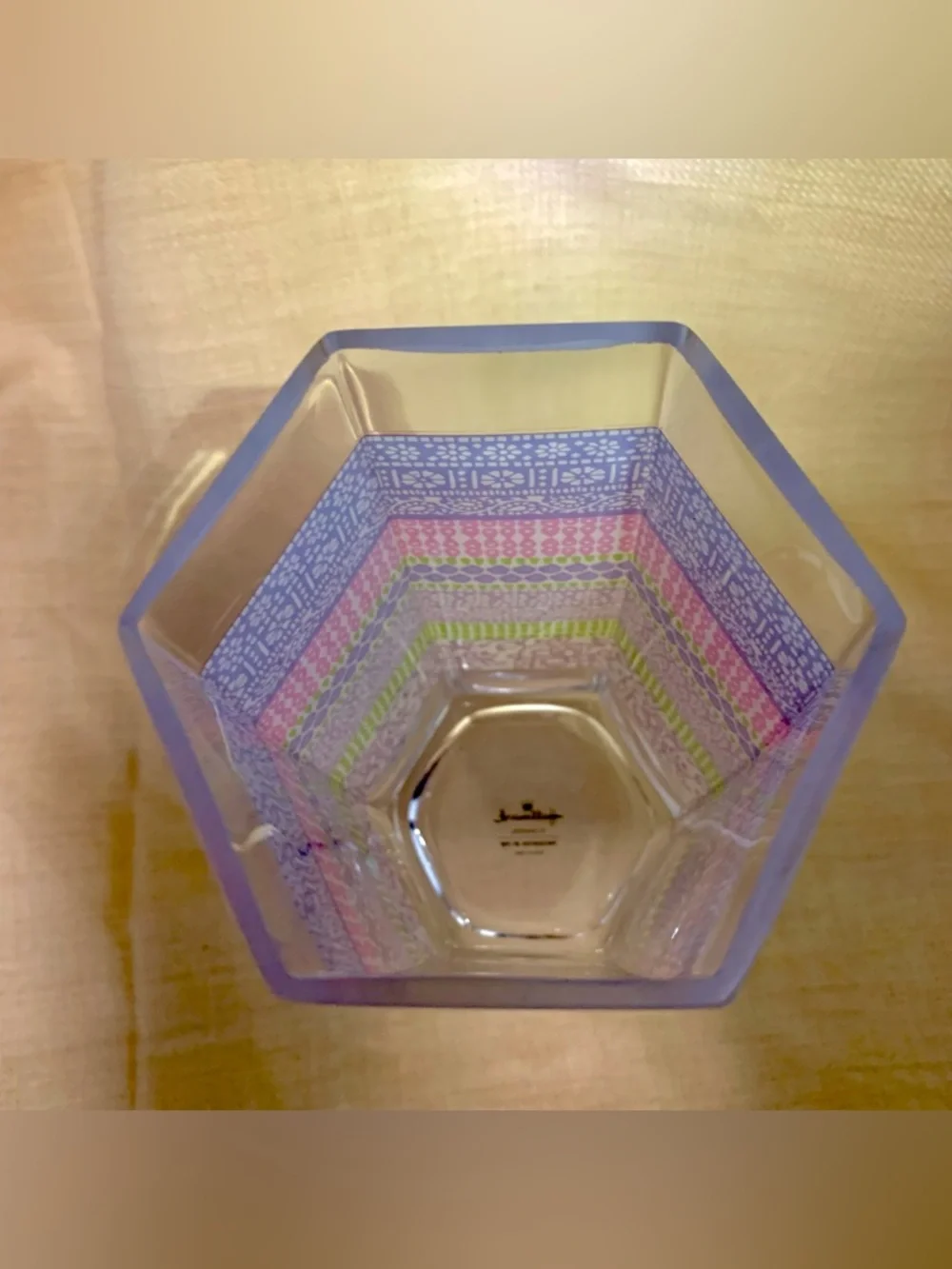 🔍 Hallmark Flowers Hexagon Glass Vase w/ FREE Water Gems
